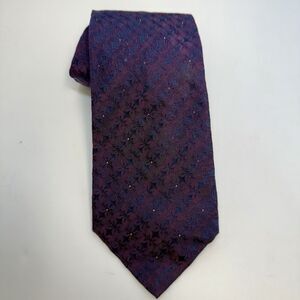 Calvin Klein Deep Purple And Blue 100% Silk Neck Tie